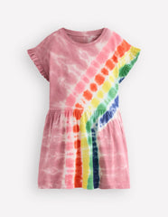Jersey T-Shirt Dress-Pink Tie Dye / Boden Online