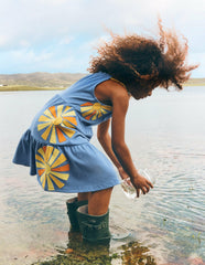 Enola Appliqué Jersey Dress-Salt Blue Sunrays / Boden Outlet