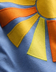 Enola Appliqué Jersey Dress-Salt Blue Sunrays / Boden Outlet