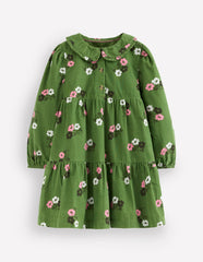 Minna Collared Woven Dress-Green Ditsy Floral / Boden Outlet