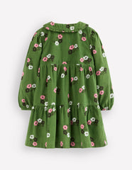 Minna Collared Woven Dress-Green Ditsy Floral / Boden Outlet