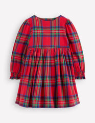 Madeline Long Sleeve Dress-Red Check / Boden On sale