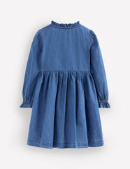 Suki Long Sleeve Smocked Dress-Mid Vintage Denim / Boden Sale