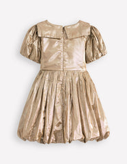 Bubble Hem Party Dress-Gold / Boden us