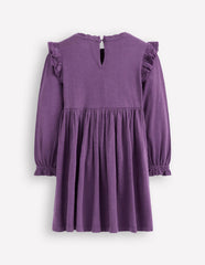 Lace Trim Jersey Dress-Mystical Purple / Boden