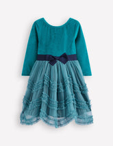 Velour Tulle Ballet Dress-Deep Sea Green / Boden Sale