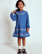Drop Waist Sweatshirt Dress-Bluejay Embroidery / Boden Discount