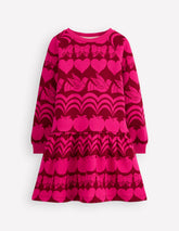 Cosy Sweatshirt Dress-Red Liquorice Festive Fun / Boden On sale