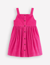 Button-through Pinafore Dress-Raspberry Pink / Boden Discount