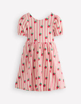 Ballerina Jersey Dress-Almond Pink Strawberry Stripe / Boden us