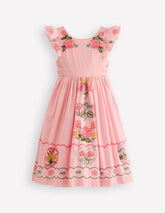Bow Back Midi Dress-Chalk Pink / Boden us