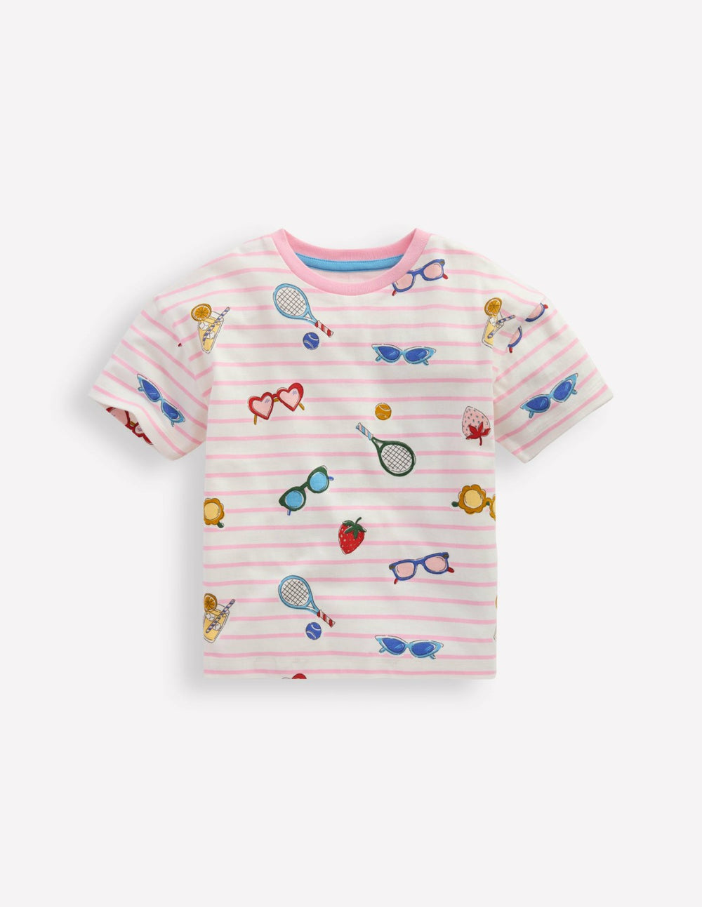 Easy Breton T-shirt-Spring Blossom Pink Holiday / Boden