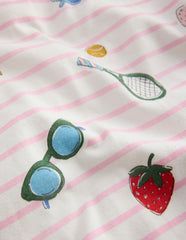 Easy Breton T-shirt-Spring Blossom Pink Holiday / Boden