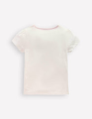 Puff Sleeve Superstitch Top-Coconut Milk Strawberry / Boden Online