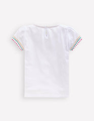 Puff Sleeve T-shirt-White / Boden Discount