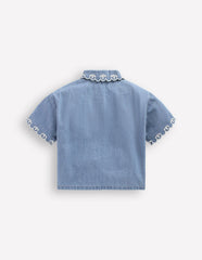 Short Sleeve Relaxed Shirt-Mid Vintage / Boden Sale