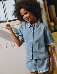 Short Sleeve Relaxed Shirt-Mid Vintage / Boden Sale