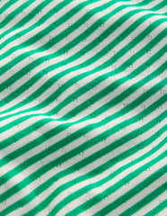 Short Sleeve Pointelle Top-Green/Ivory Stripe / Boden Sale