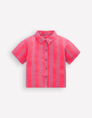 Short Sleeve Relaxed Shirt-Formica Pink Stripe / Boden Online