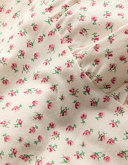 Frill Sleeve Printed Top-Pink Spaced Ditsy / Boden us