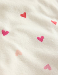 Long Sleeve Pointelle Top-Soft Ivory Hearts / Boden
