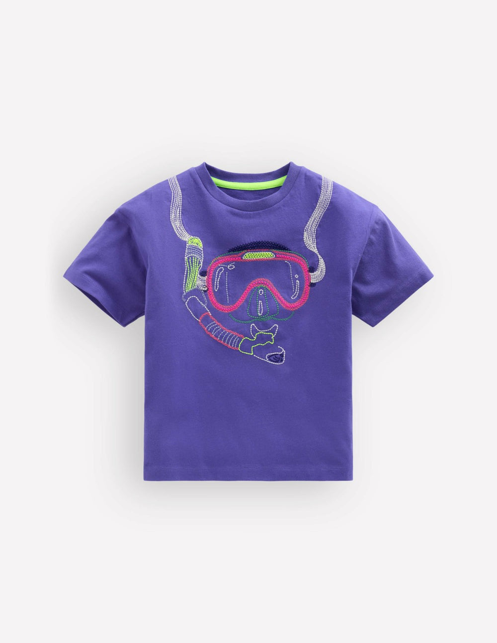 Relaxed Applique T-shirt-Wisteria Blue Snorkel / Boden Sale