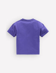 Relaxed Applique T-shirt-Wisteria Blue Snorkel / Boden Sale
