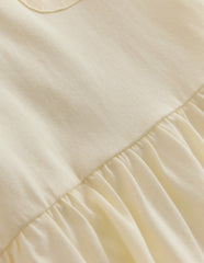 Short Sleeve Peplum Top-Soft Ivory / Boden
