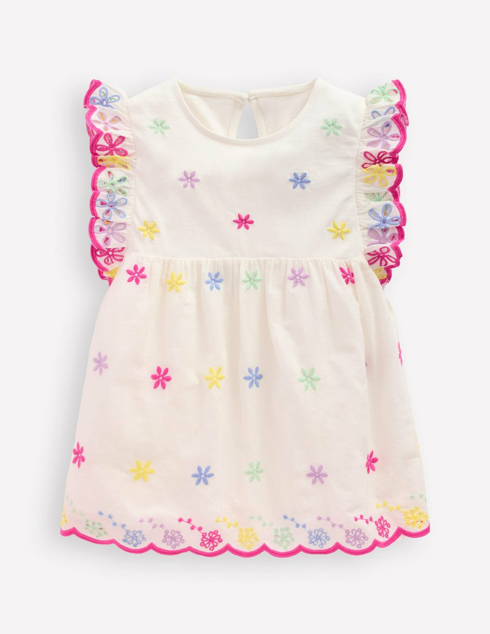 Fabric Mix Broderie Top-Coconut Milk / Boden On sale