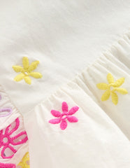 Fabric Mix Broderie Top-Coconut Milk / Boden On sale
