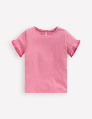 Ruffle Sleeve T-shirt-Polignac / Boden Online