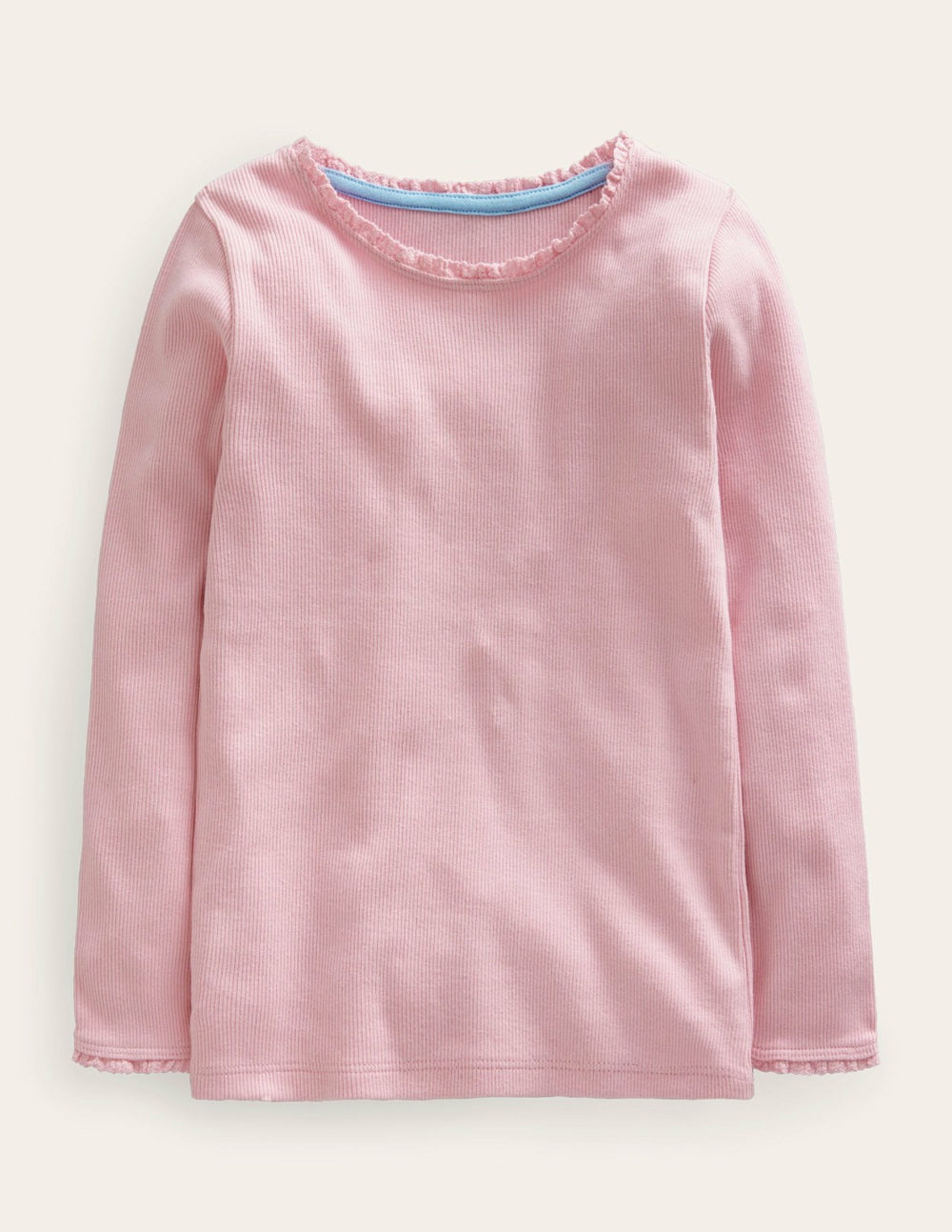Ribbed Long Sleeve T-shirt-French Pink / Boden On sale