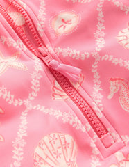 Short-sleeved Swimsuit-Salmon Pink Shell Tile / Boden On sale