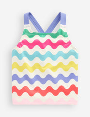 Cross-Back Tankini Top-Multi Wave / Boden Outlet