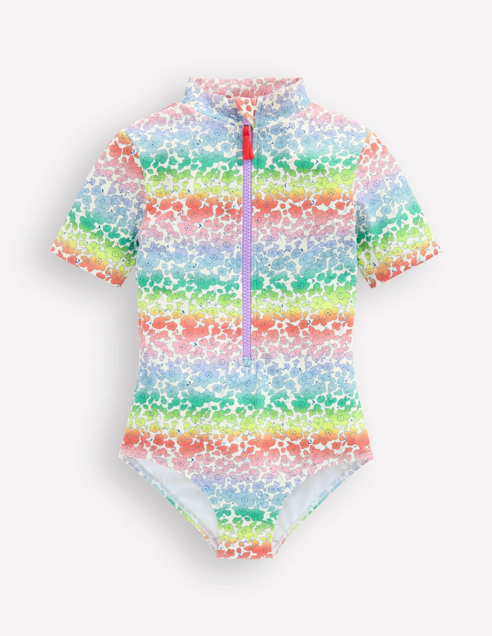 Short-sleeved Swimsuit-Rainbow Ombre Flowerbed / Boden On sale
