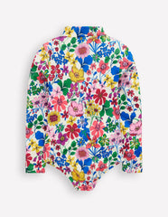 Long-sleeved Swimsuit-Multi Rainbow Floral / Boden Discount