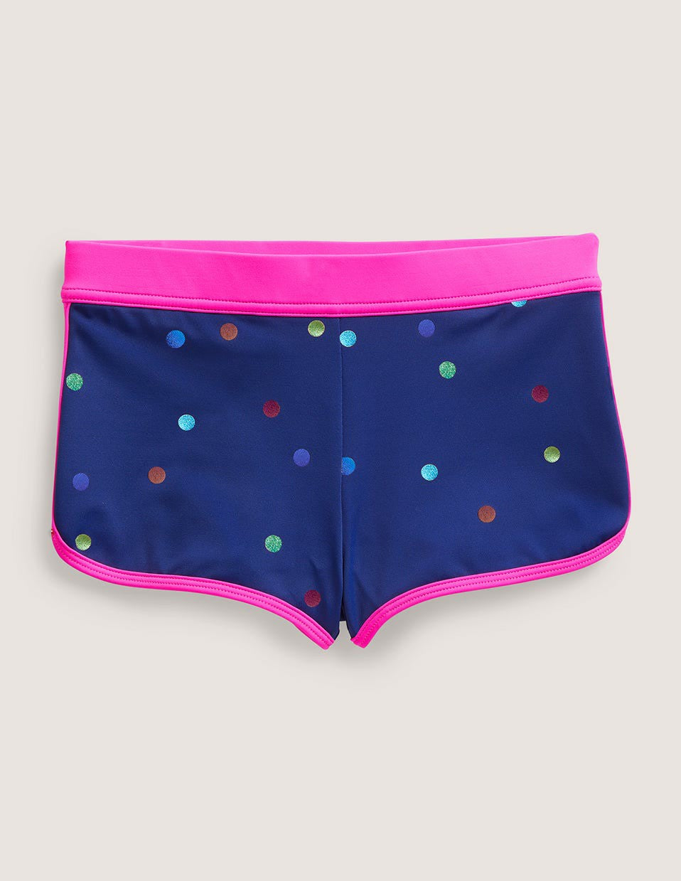 Patterned Swim Shorts-Rainbow Foil Confetti Spot / Boden Sale
