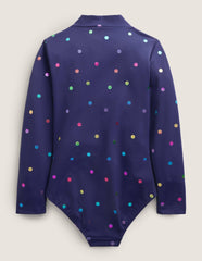 Long-sleeved Swimsuit-Rainbow Foil Confetti Spot / Boden Online