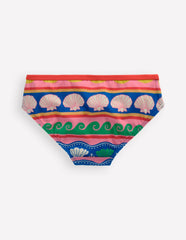 Patterned Bikini Bottoms-Multi Sea Shell Stripe / Boden us