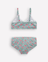 Ruched Bikini-Misty Blue Cherry Vine / Boden