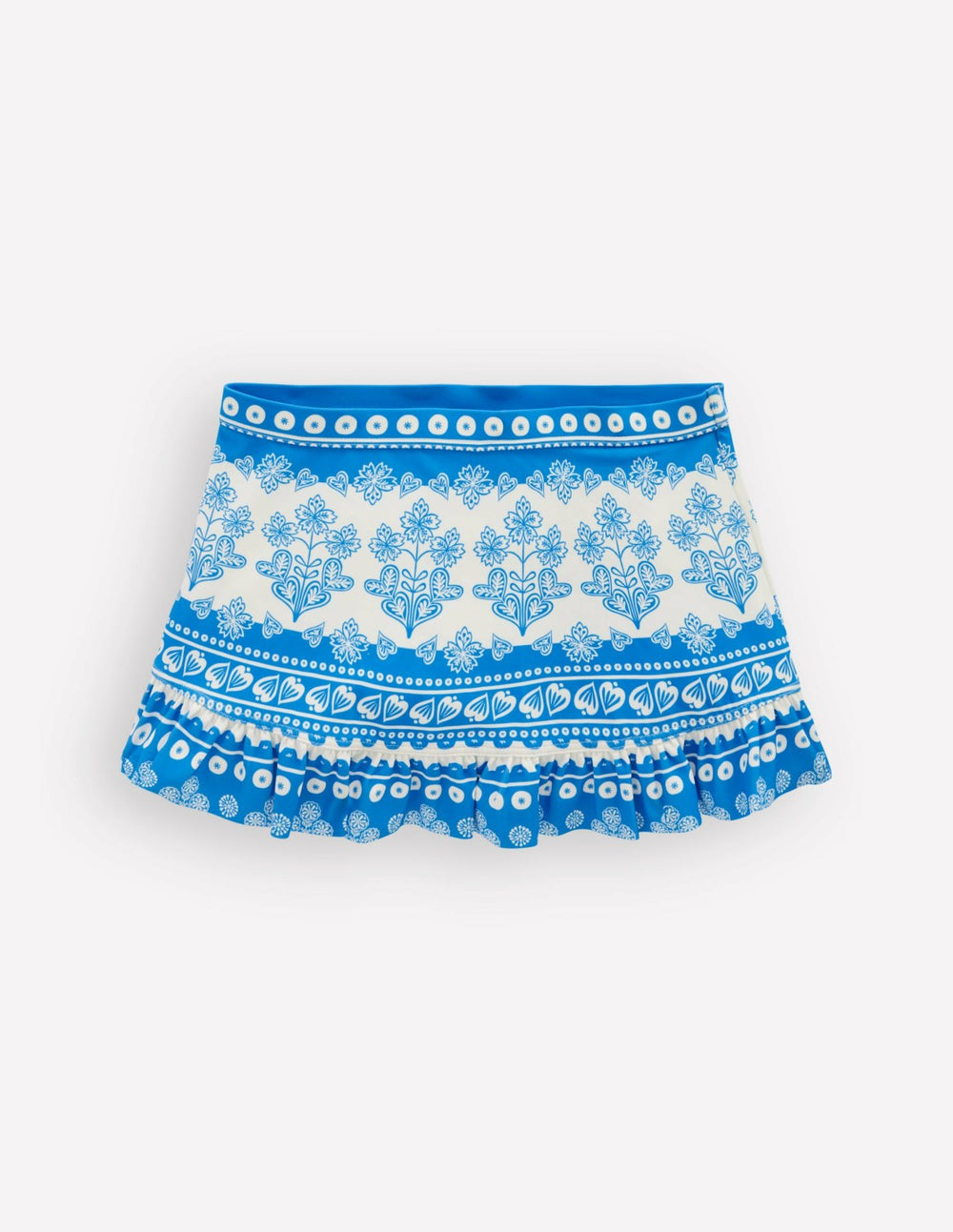 Swim Skirt-Azure Blue Woodblock / Boden Outlet