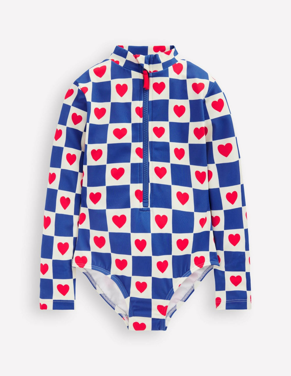 Long-sleeved Swimsuit-Bluejay Heart Stamp / Boden On sale