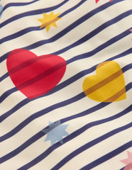 Cross-Back Printed Swimsuit-Multi Celestial Stripe / Boden us