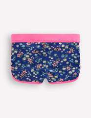 Patterned Swim Shorts-Sapphire Blue Meadow Floral / Boden