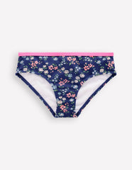Patterned Bikini Bottoms-Sapphire Blue Meadow Floral / Boden Outlet