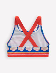 Cross-back Bikini Top-Multi Sea Shell Stripe / Boden us