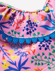 Frill V-neck Bikini Set-Meadowsweet Pink Garden floral / Boden us