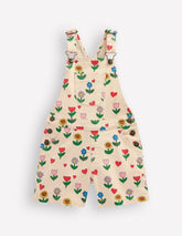 Short Overalls-Ivory Sunflower Garden / Boden Discount