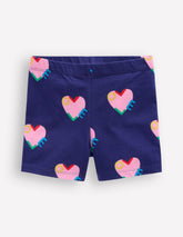 Cartwheel Shorts-Navy Love Hearts / Boden