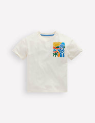 Front & Back Graphic T-shirt-Soft Ivory Sun Scape / Boden On sale